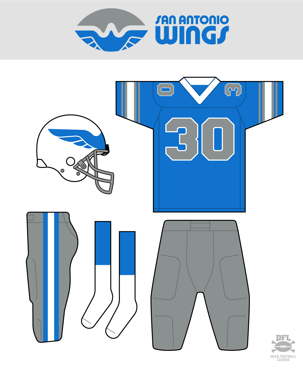 San Antonio Wings (WFL 1975) · Team Kit · Dead Football League